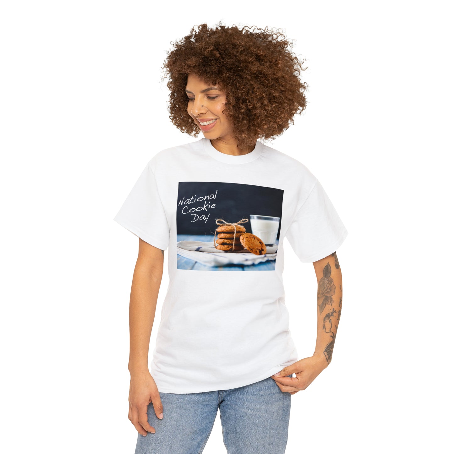 National Cookie Day  Unisex Heavy Cotton Tee Express Delivery in Continental US