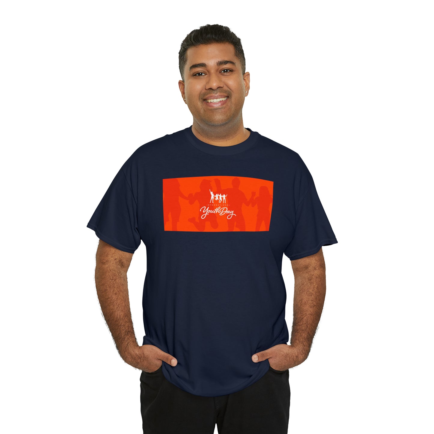 International Youth Day Unisex Heavy Cotton Tee Express Delivery in Continental US