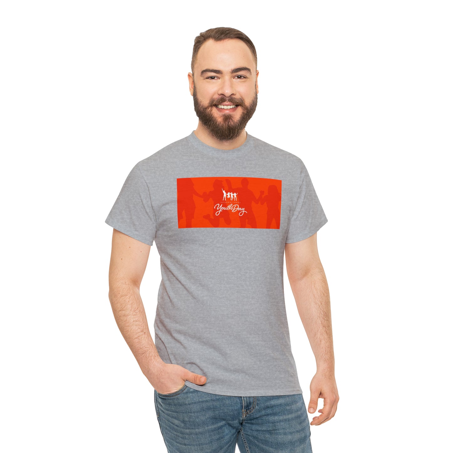 International Youth Day Unisex Heavy Cotton Tee Express Delivery in Continental US