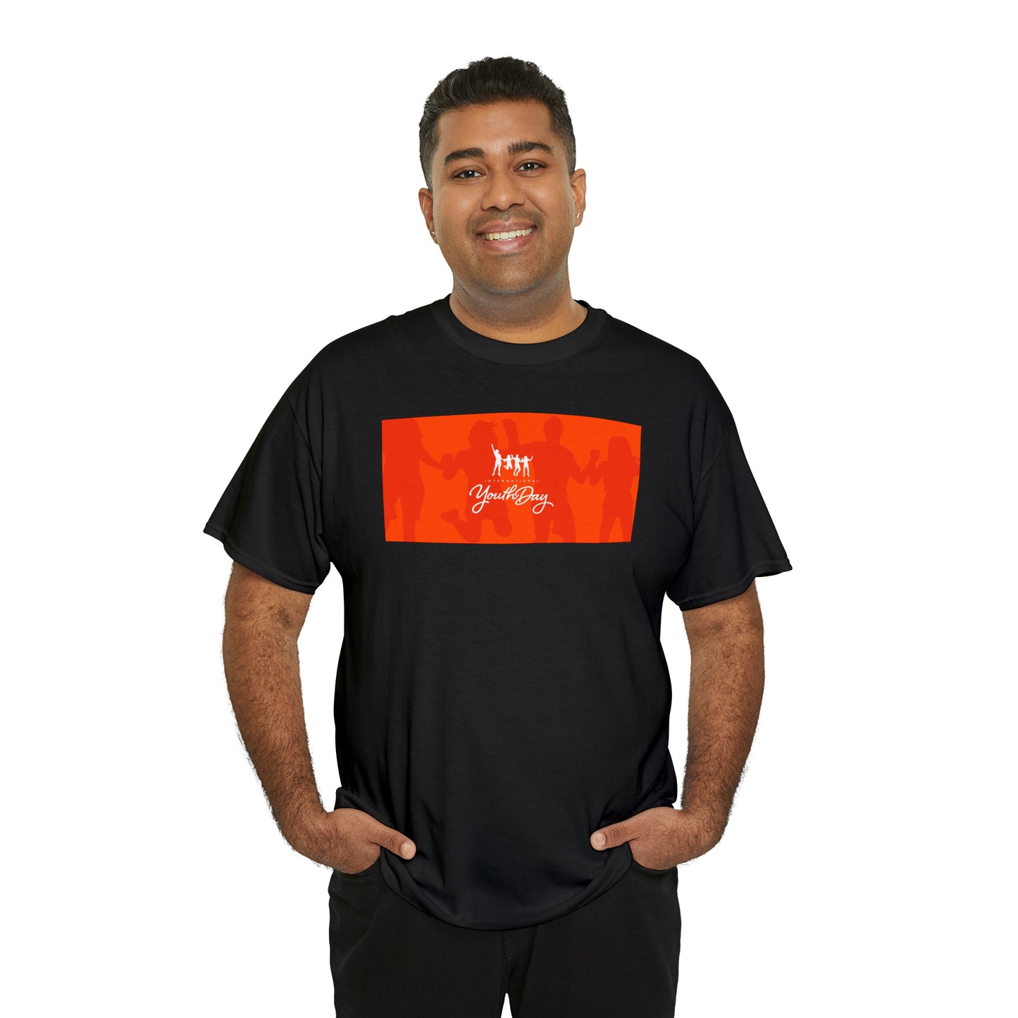 International Youth Day Unisex Heavy Cotton Tee Express Delivery in Continental US