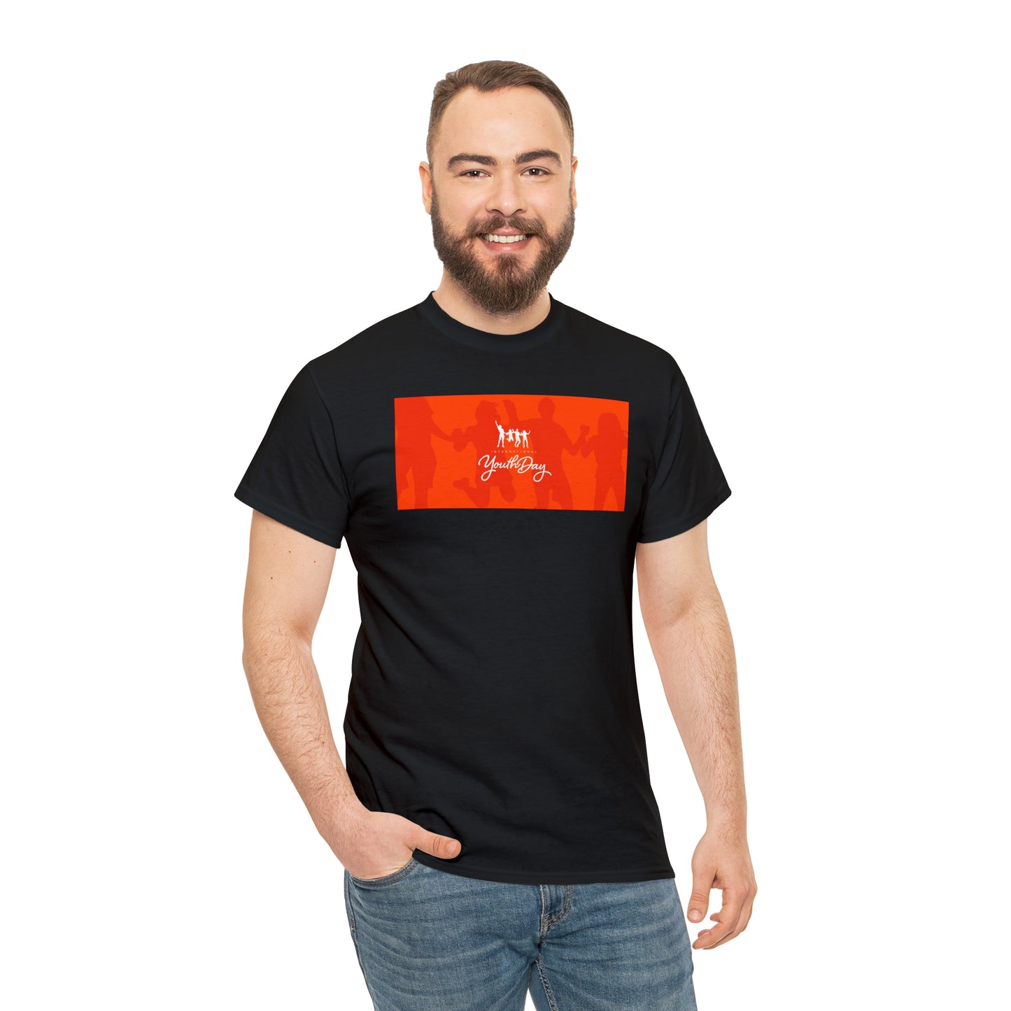 International Youth Day Unisex Heavy Cotton Tee Express Delivery in Continental US