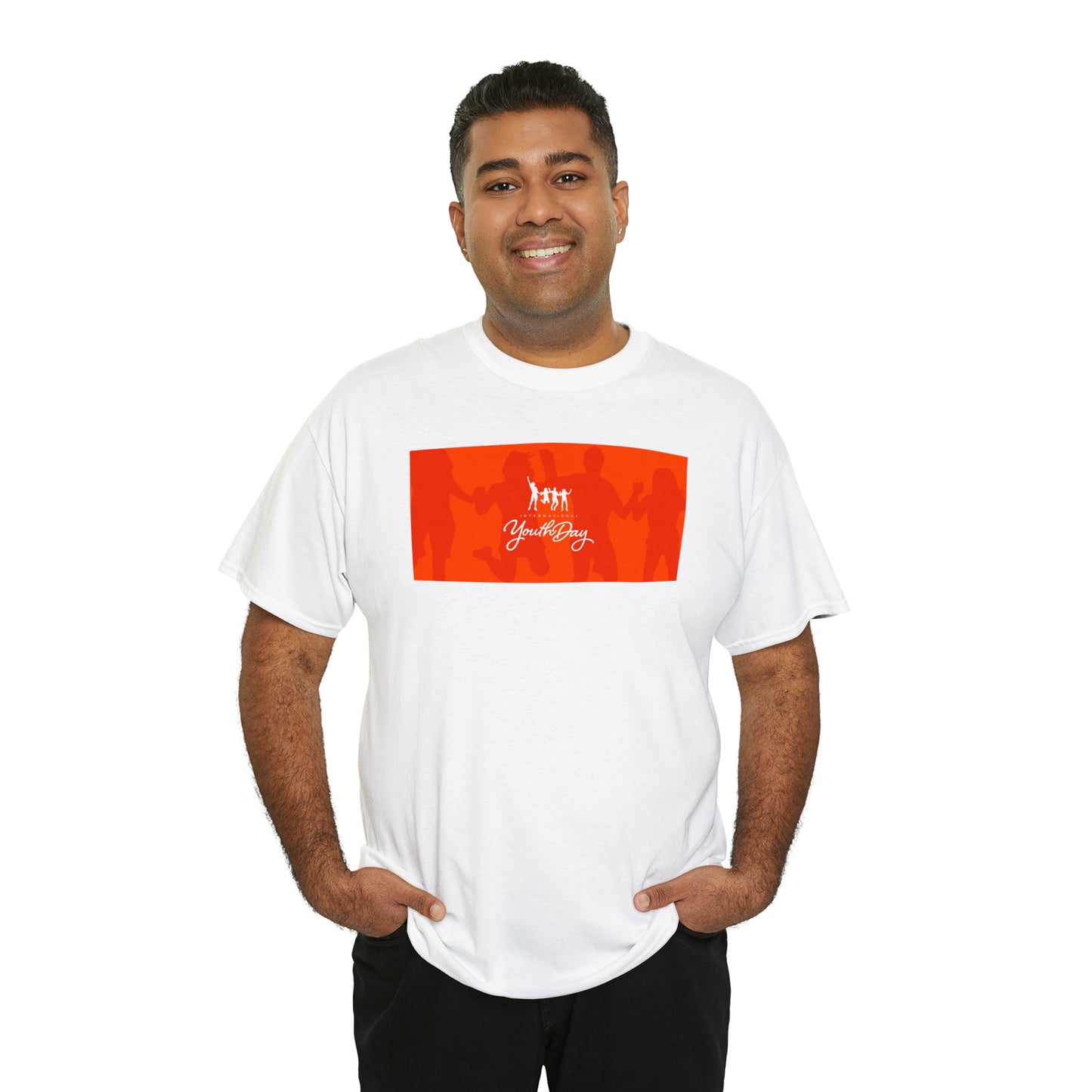 International Youth Day Unisex Heavy Cotton Tee Express Delivery in Continental US