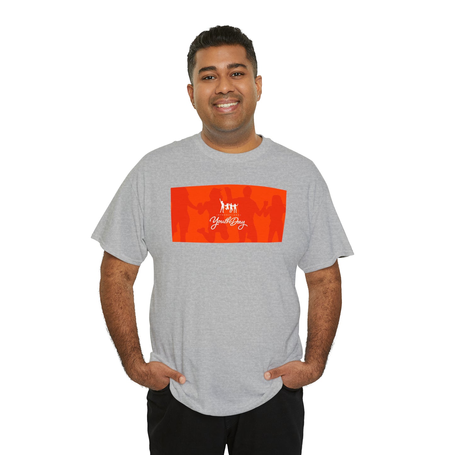 International Youth Day Unisex Heavy Cotton Tee Express Delivery in Continental US