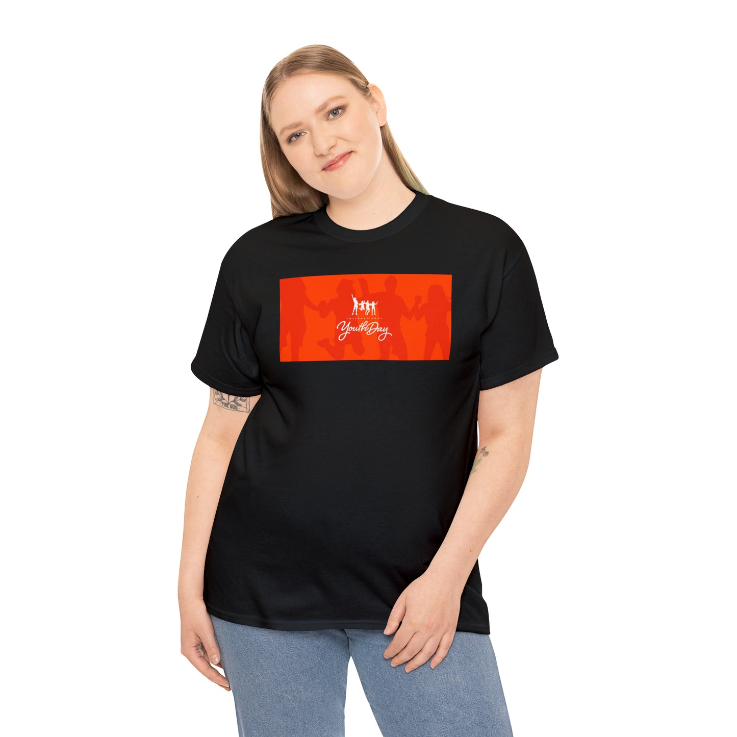 International Youth Day Unisex Heavy Cotton Tee Express Delivery in Continental US