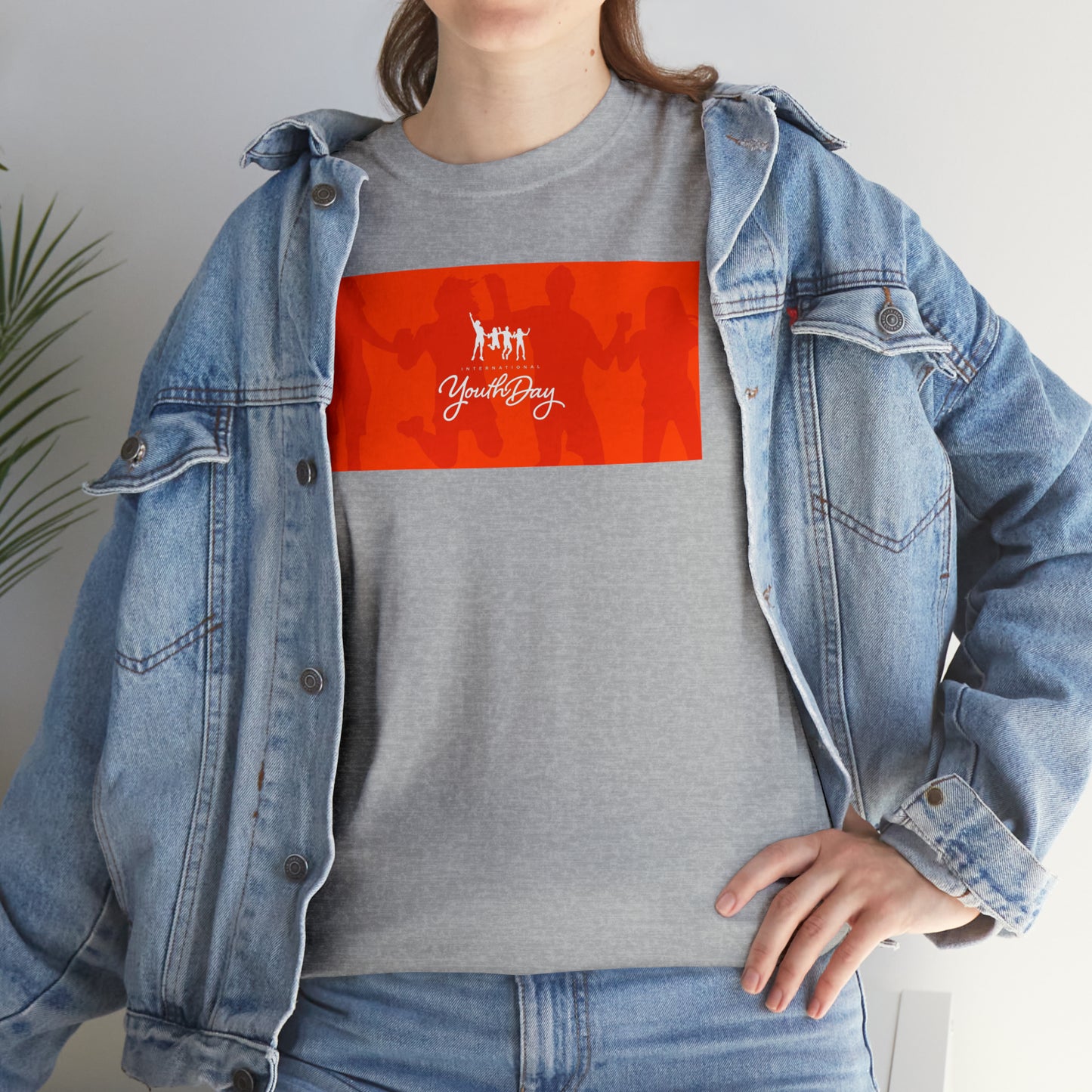 International Youth Day Unisex Heavy Cotton Tee Express Delivery in Continental US