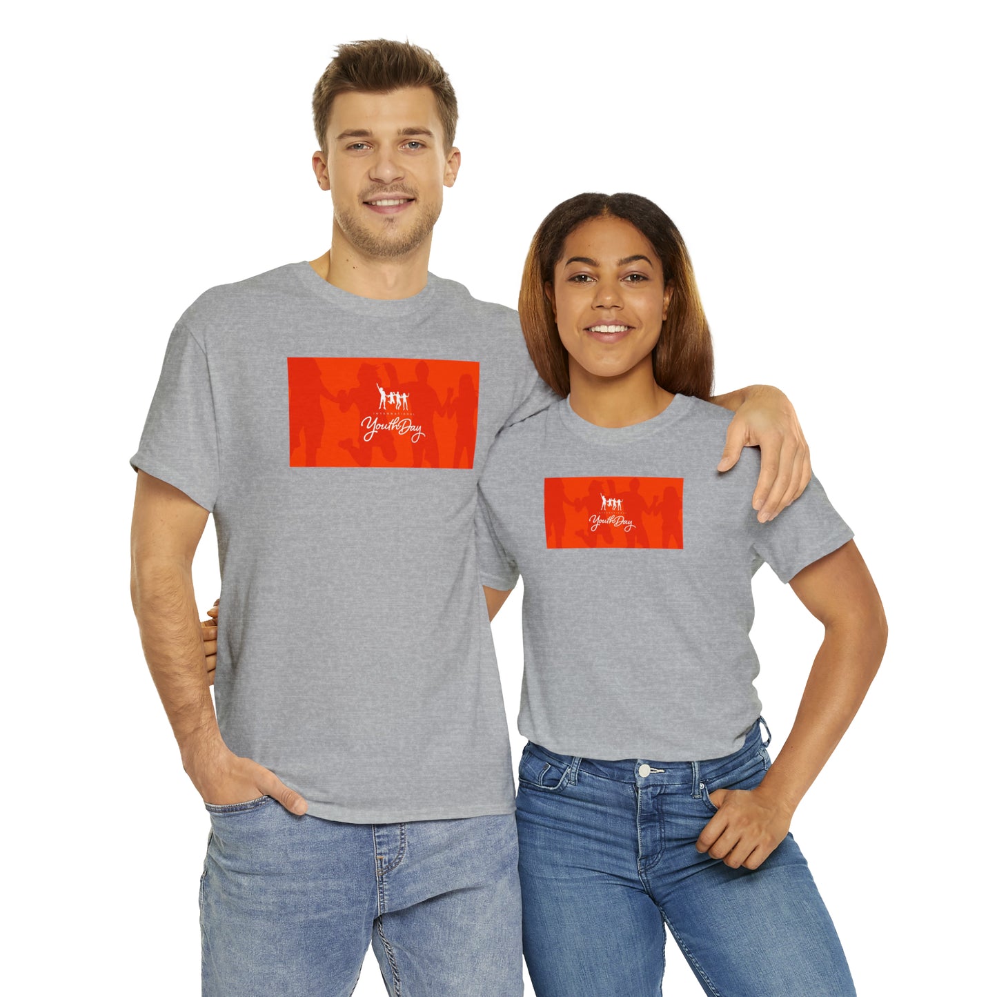 International Youth Day Unisex Heavy Cotton Tee Express Delivery in Continental US