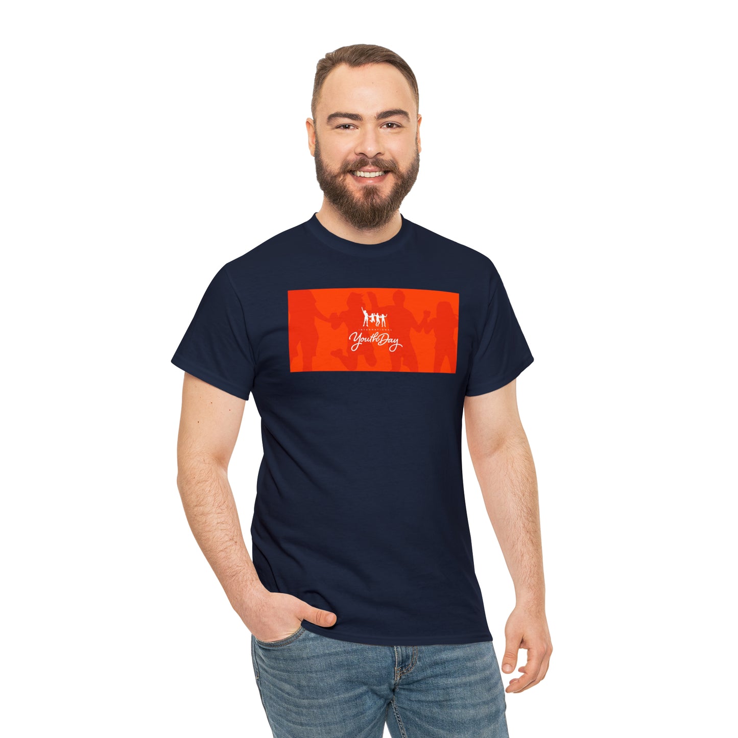 International Youth Day Unisex Heavy Cotton Tee Express Delivery in Continental US